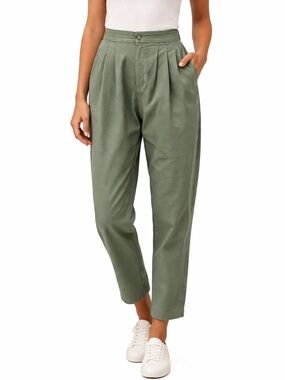 Vero Moda Cotton Tapered Green Pants